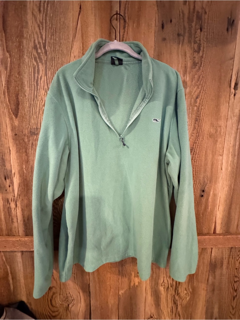 Vineyard Vines Mint Green Quarter-Zip Fleece Pullover